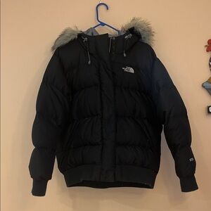 The North Face Black 550 Jacket with Removable Fur Trim